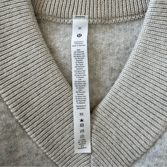 lululemon alpaca wool blend v neck sweater - Picture 7 of 8